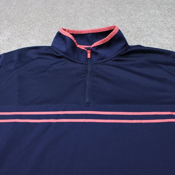 Callaway Sweatshirt Mens XL Blue/Pink Weather Series 1/4 Zip Golf L/S Pullover - Picture 4 of 14
